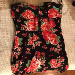 Forever 21 NWOT floral mini bodycon dress